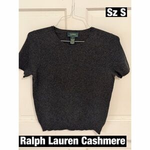 Ralph Lauren Dark Gray Cashmere Crewneck Sweater